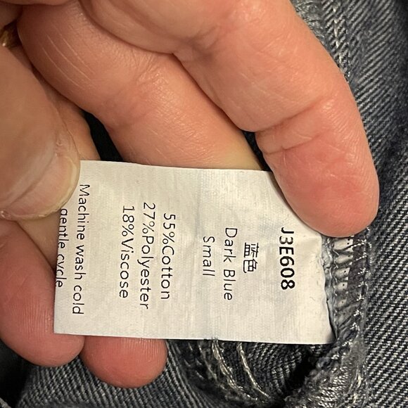 Barrel Leg Jeans PANTS  Womens Size S 29"W 24.5"L‎ Blue Cotton Blend SEAM DETAIL - Picture 11 of 16